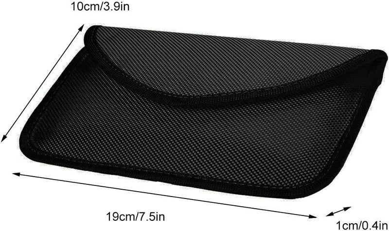 woobles Signal Blocking Bag for Cell Phone and Car Key Fob Double Layer Anti-Theft Anti-Tracking GPS RFID Signal Blocker Pouch(Black) - Image 3